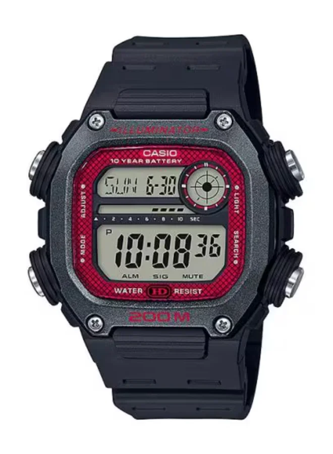 كاسيو Men's Resin Digital Watch DW-291H-1BVDF - 50.4 mm